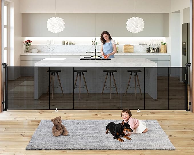 19.7ft Retractable Baby Gates Dog Gate by Pravoluxmax