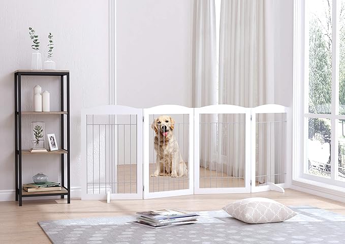 Spirich Free Standing Foldable Wire Pet Gate - Image 3