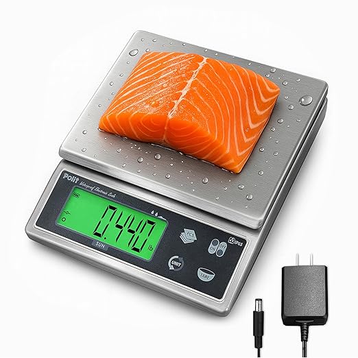 Polit Sun IP65 Waterproof Rechargeable Food Scale — 13lb/6kg High-Precision by POLIT