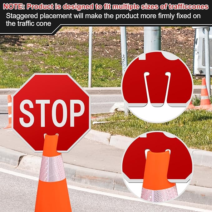 Geetery 12 Pcs Stop Signs Traffic Signs 12 x 12 Inches, Street Road Traffic - Image 3