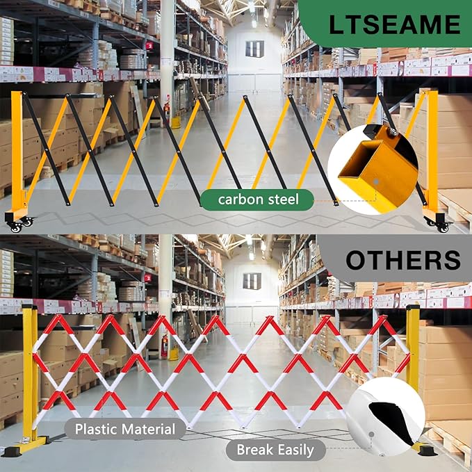 11.5FT Expandable Barricade Gate, Expandable Metal Barricade Gate Alloy Fence - Image 6