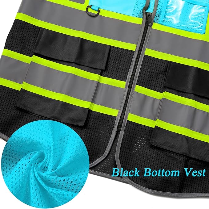 BeautyWill Custom Logo Safety Vest Class 2 High Visibility Reflective Vest - Image 2