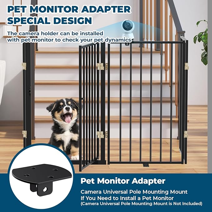 Metal Freestanding Dog Gate Outdoor-4 Panels - Image 2