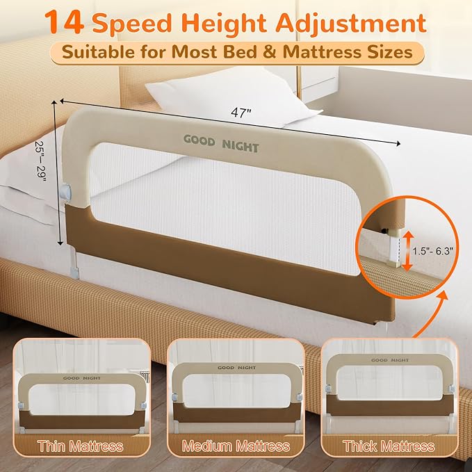 Bed Guard Rail for Toddlers - Image 3