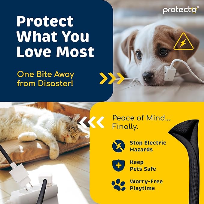 PROTECTO Heavy Duty Dog & Cat Cord Protector 10ft Long Sleeve, Easy-to-Use 1/2 - Image 3
