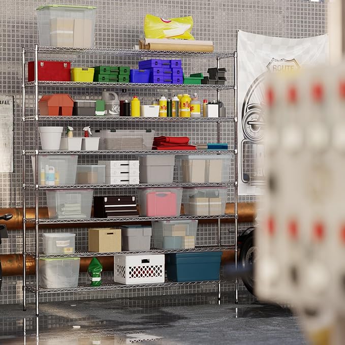 14" Deep x 72" Wide x 86" Height Wire Shelving Kit | 8-Tier | NSF Commercial - Image 5