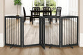 Freestanding Dog Gates with Door Walk Through, Pet Gate by PUPETPO