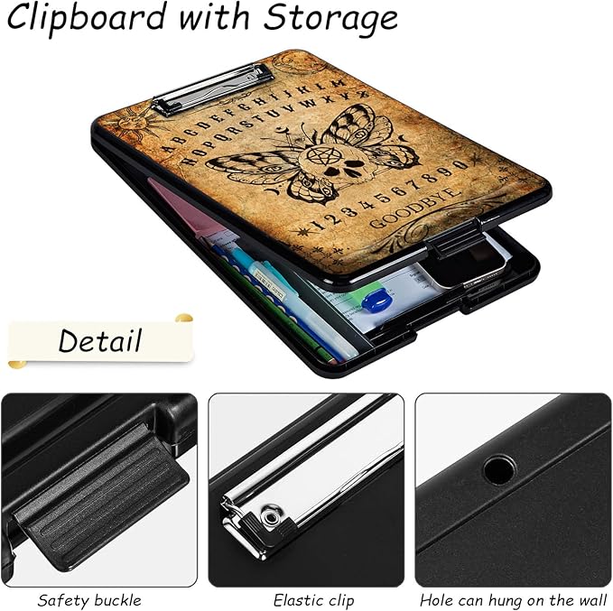 Clipboard with Storage, High Capacity Plastic Storage Clipboard with Low - Image 3