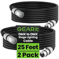 GEARit DMX to DMX Stage Lighting Cable DMX Male to Female 3-Pin Balanced by GEARit