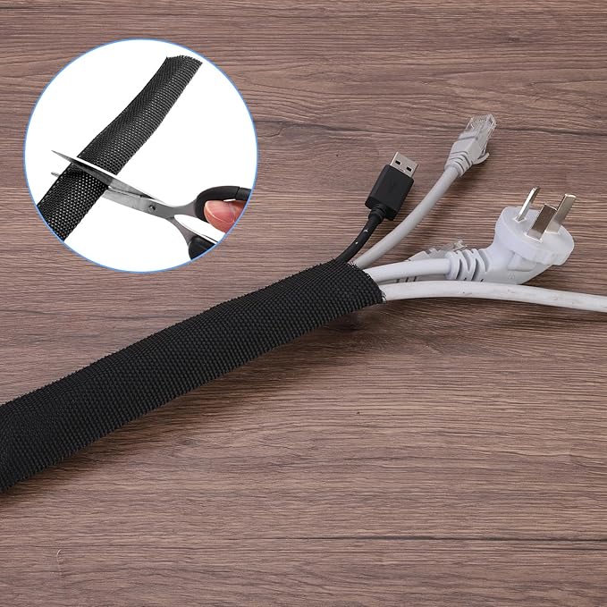 MECCANIXITY Braided Cable Sleeves Heat Shrinkable Fabric Sleeving, 1 9/16" 26ft - Image 6