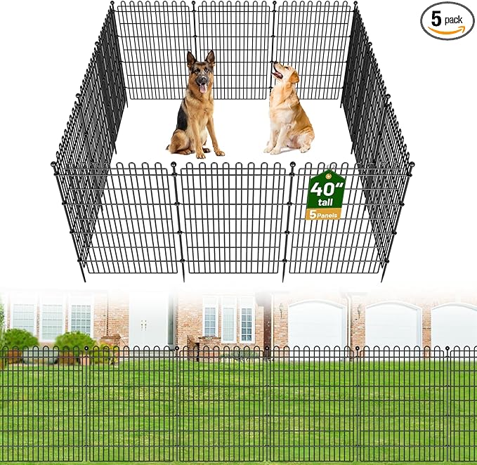 5 Panels No Dig Decorative Garden Fence by OutdoorFence