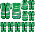 BeautyWill Custom Logo 10/20 Pack Safety Vest Class2 High Visibility Vest by BeautyWill