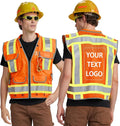 AYKRM Heavy Woven cotton High Vis Reflective work construction safety vest by AYKRM