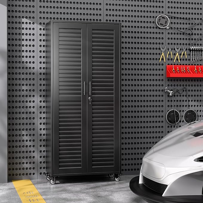 Aobabo 71H''*32''W*16''D Metal Garage Storage Cabinet - Image 2
