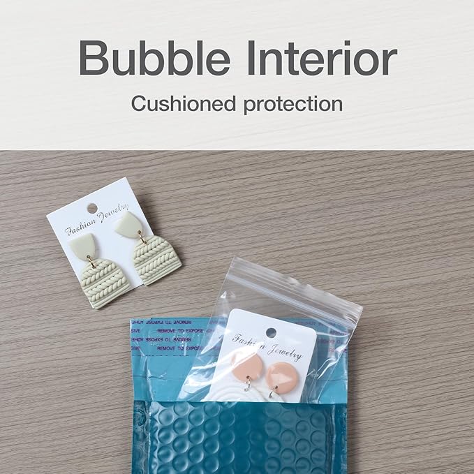 Quality Park Bubble Mailers, 4 x 8 Shipping Envelopes, Small Blue Padded - Image 3