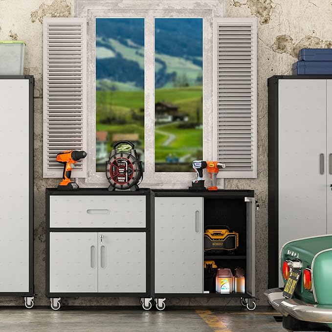 Metal Mobile Tool Storage Cabinet - Image 7
