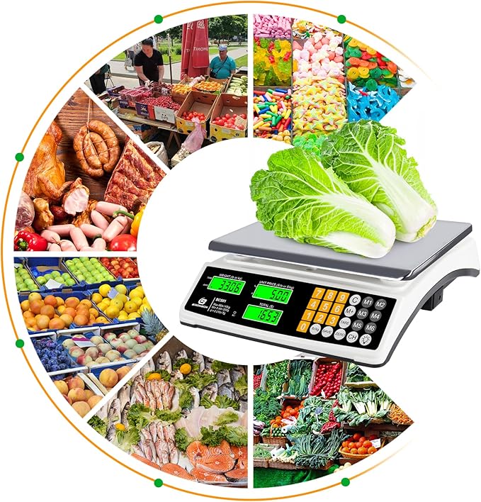 Price Computing Scale 88lb/40kg Commercial Food Scale - Image 7