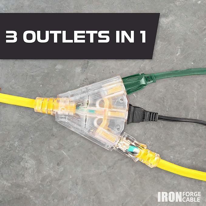 Iron Forge Cable 10 Gauge 100ft Lighted Outdoor Heavy Duty Extension Cord - 15 - Image 9