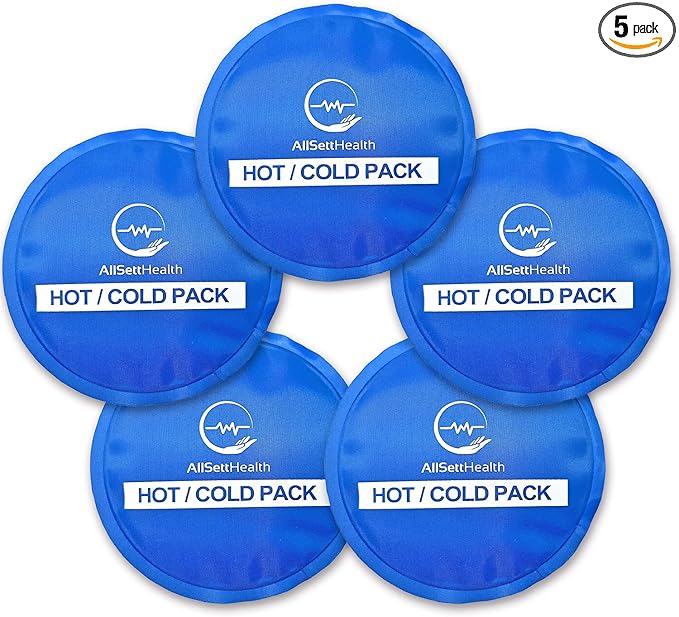 Reusable Round Hot and Cold Gel Ice Packs by AllSettHealth