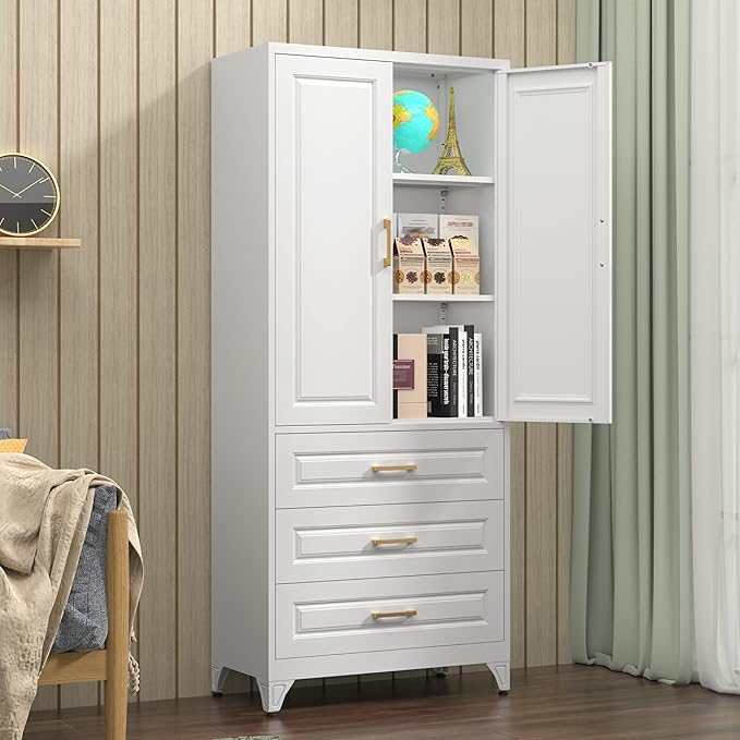 Kitchen Pantry Cabinet, Metal Storage Cabinets - Image 8