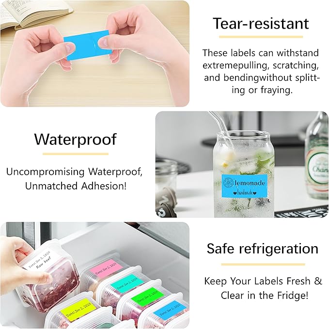 1X2 inch Label Stickers Roll for Thermal Printer 500PCS Colored Removable - Image 5