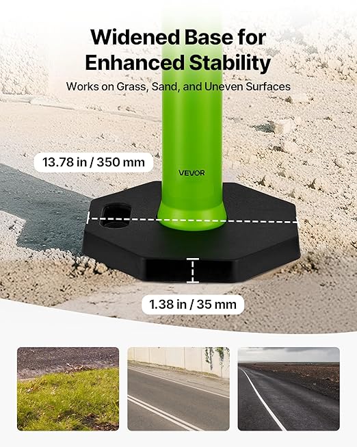 VEVOR 3 Pack Traffic Delineator Posts, 48 inches Traffic Safety Cones - Image 3