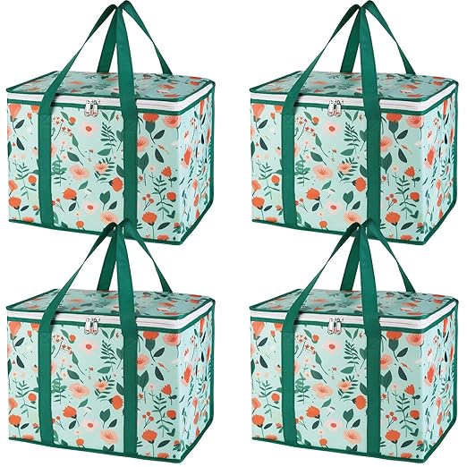 Bodaon 4-Pack Cooler Insulated Food Delivery Bag, X-Large Bags by Bodaon