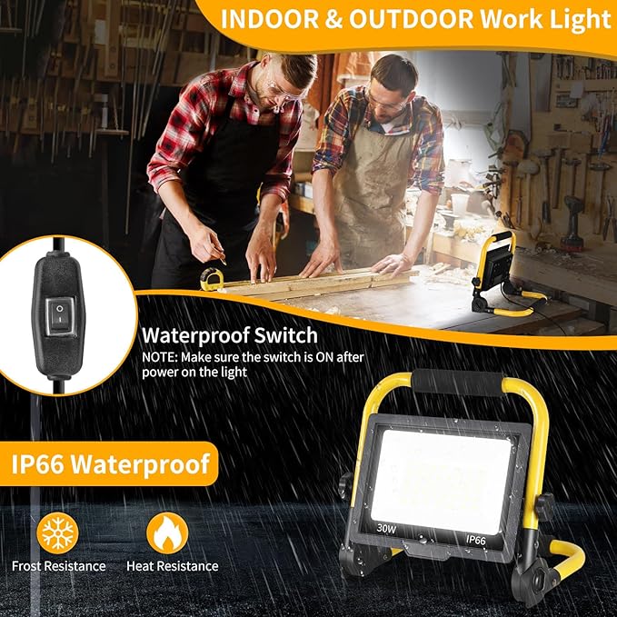 30 Watts LED Work Light, 3600 Lumens Outdoor Flood Light - Image 5