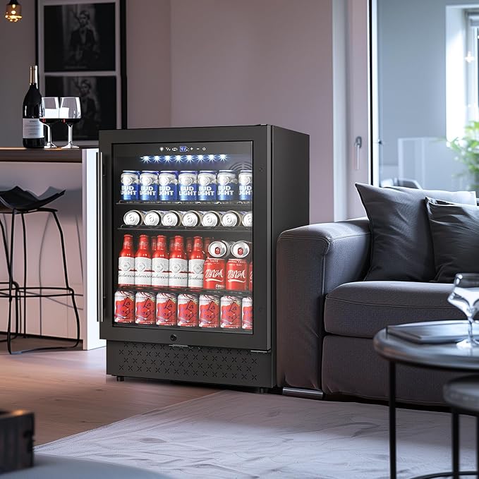 Tylza Beverage Refrigerator 24 Inch, Under Counter/Freestanding Drink Fridge - Image 9