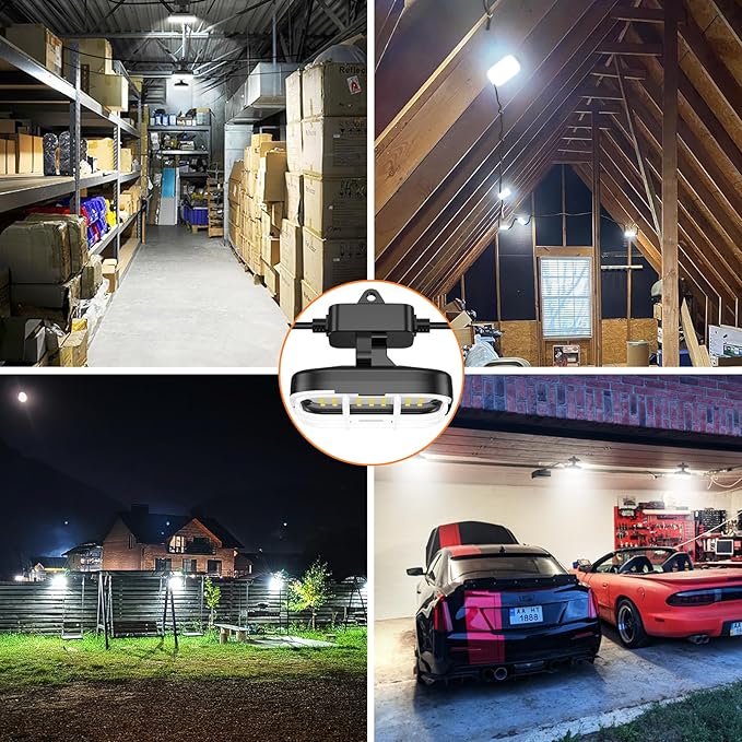 100ft LED Construction String Lights, Super Bright 15000lm 150w Adjuest 90&180 - Image 6