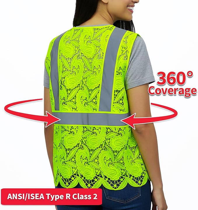 Lace-Mesh Safety Vest for Women & Men - Image 3