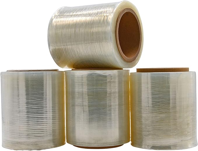 WOD SFCB80 Stretch Film Wrap Self-Adhering - 5 in x 1000 Ft - Clear Shrink by WODTape