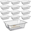 Yeaqee 12 Pcs Letter Tray Wire Paper Trays Black Stackable File Desk Organizer by Yeaqee