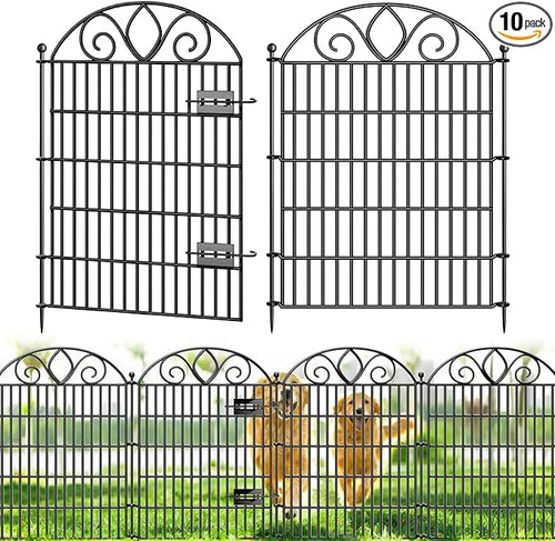 10 Panels No Dig Tall Garden Fence by FencePost