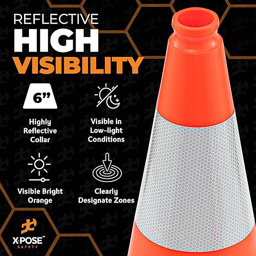 Xpose Safety 18 Inch Orange Traffic Cones - Image 5