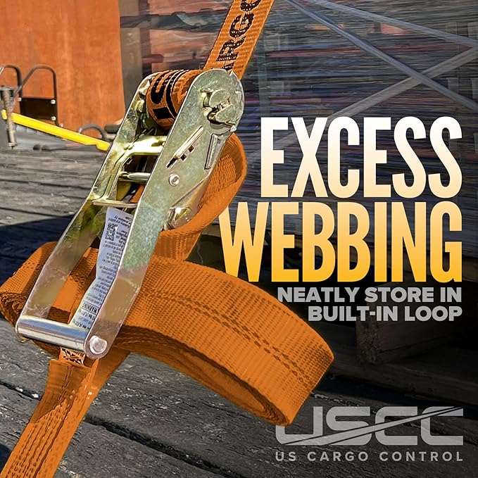US Cargo Control Wire Hook Ratchet Straps 2 Inch x 30 Foot, 000 LBS Break - Image 7