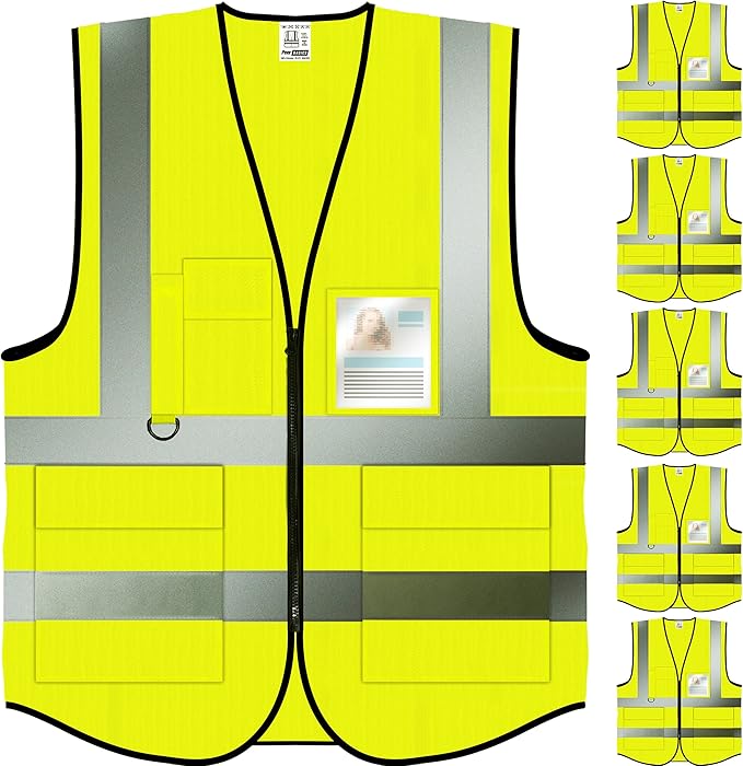 PeerBasics Safety Vest 5 Pack, ANSI Class 2, Reflective, - Image 8