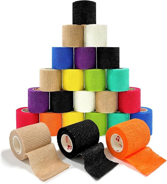Self Adhesive Bandages Vet Wrap, Wrap Tape Athletic Cohesive Bandage by CARBOU