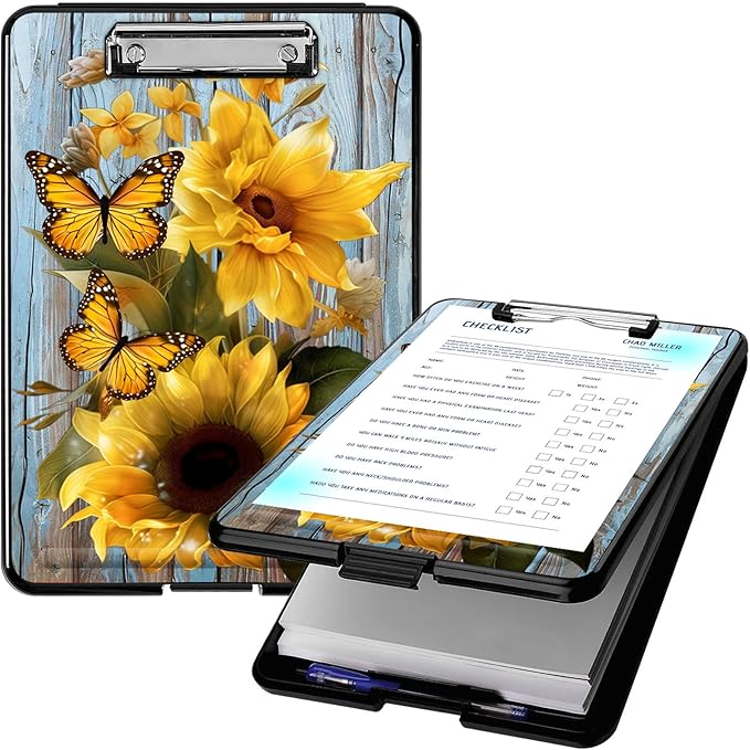Clipboard with Storage, High Capacity Plastic Storage Clipboard with Low by Qindaiwen