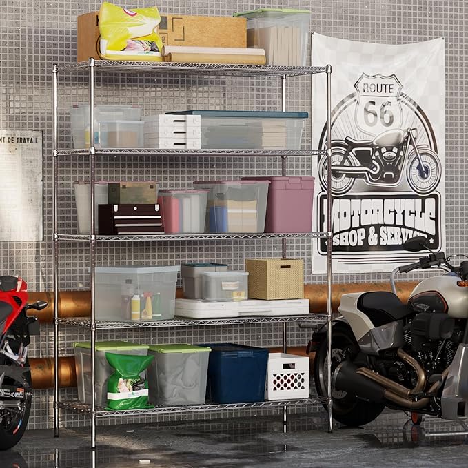 24" Deep x 60" Wide x 86" Height Wire Shelving Kit | 5-Tier | NSF Commercial - Image 6