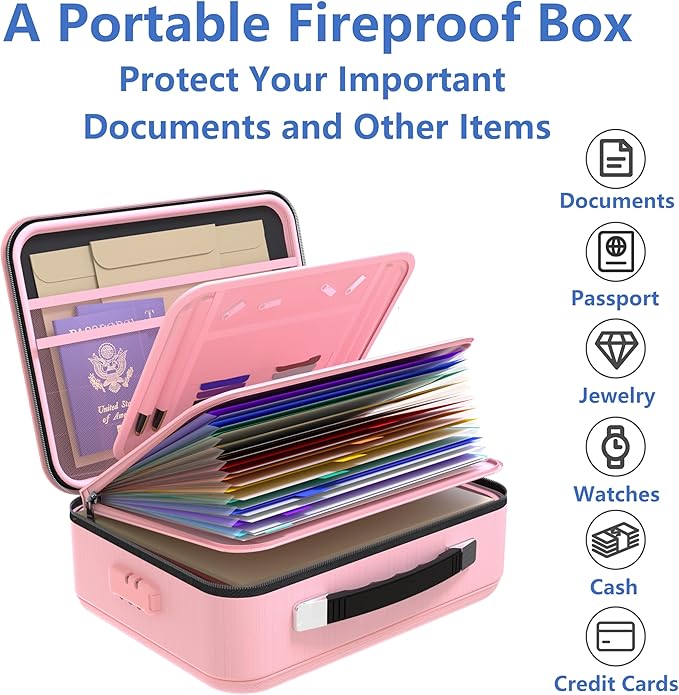 TIGERKING Fireproof Document Box Hard Case - Image 8