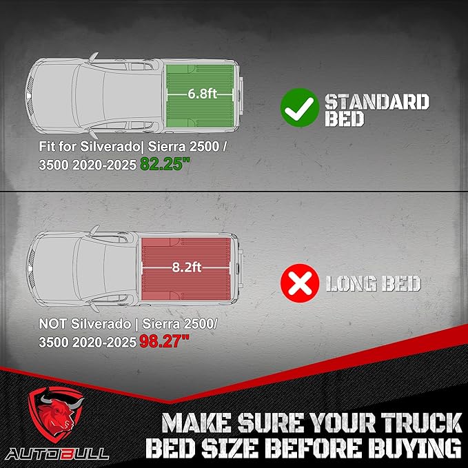 Truck Bed Mat Bed Liner Fit for 2020-2025 Chevrolet Silverado/GMC Sierra 2500HD - Image 2