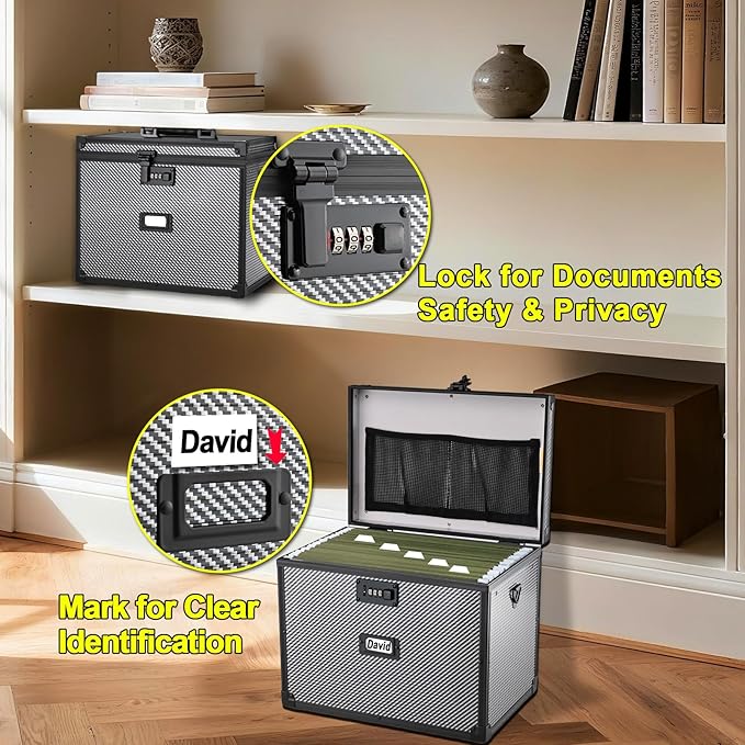 File Storage Cabinet File Organizer Document Organizer File Box in Office and - Image 4