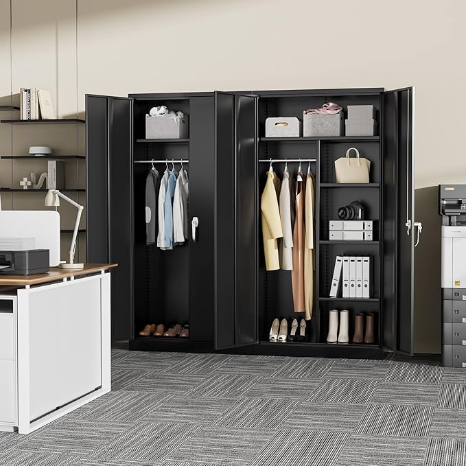Greenvelly Metal Storage Wardrobe Cabinet - Image 2