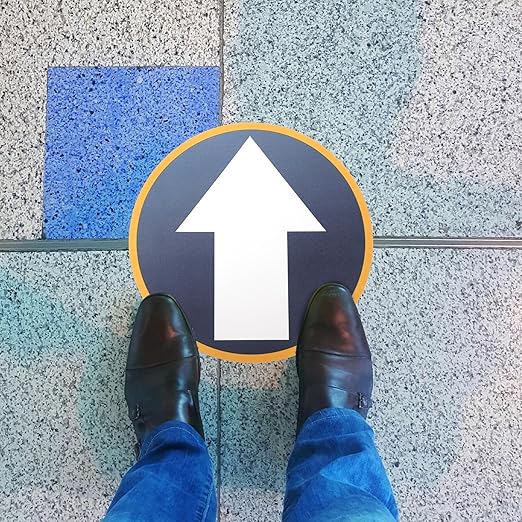 5PCS Arrow Floor Stickers Removable Adhesive Directional Sign Floor Decal - Image 7