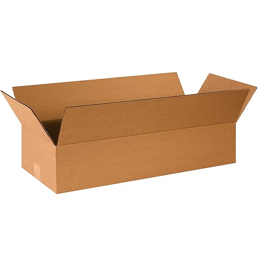 TAPE LOGIC 24x10x4 Flat Corrugated Boxes, 24L x 10W x 4H, Storage Box by TapeLogic