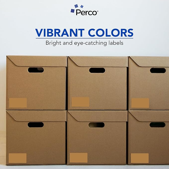 Perco Kraft Brown 3x5 Inch Perforated Sticker Labels — 500 Stickers/Roll — - Image 7