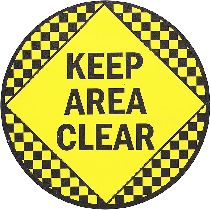 SmartSign - SF-0097-FO-17 "Keep Area Clear" Anti Slip Adhesive Floor Sign | 17" by SmartSign
