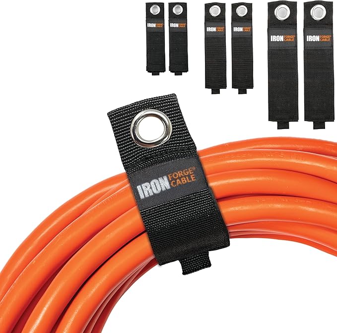 Iron Forge Cable Extension Cord Wrap Organizer, 12 Piece Multi-Pack by IronForgeCable