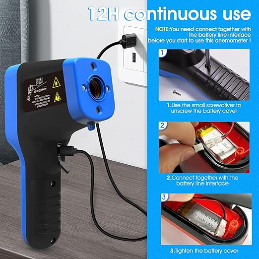AIOMEST High Temp Thermometer Gun -58℉~2912℉, Pyrometer D:S=30:1 Dual Laser - Image 3